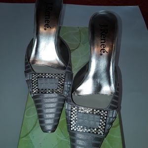 J. Renee' Fabric Low Heeled Mule